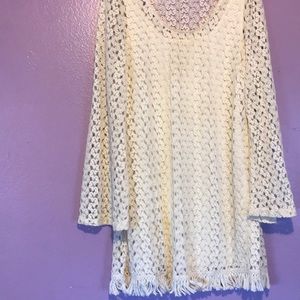 White boho chic dress